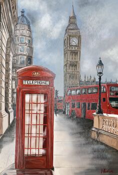 London In The Rain Art Print, 3 of 3