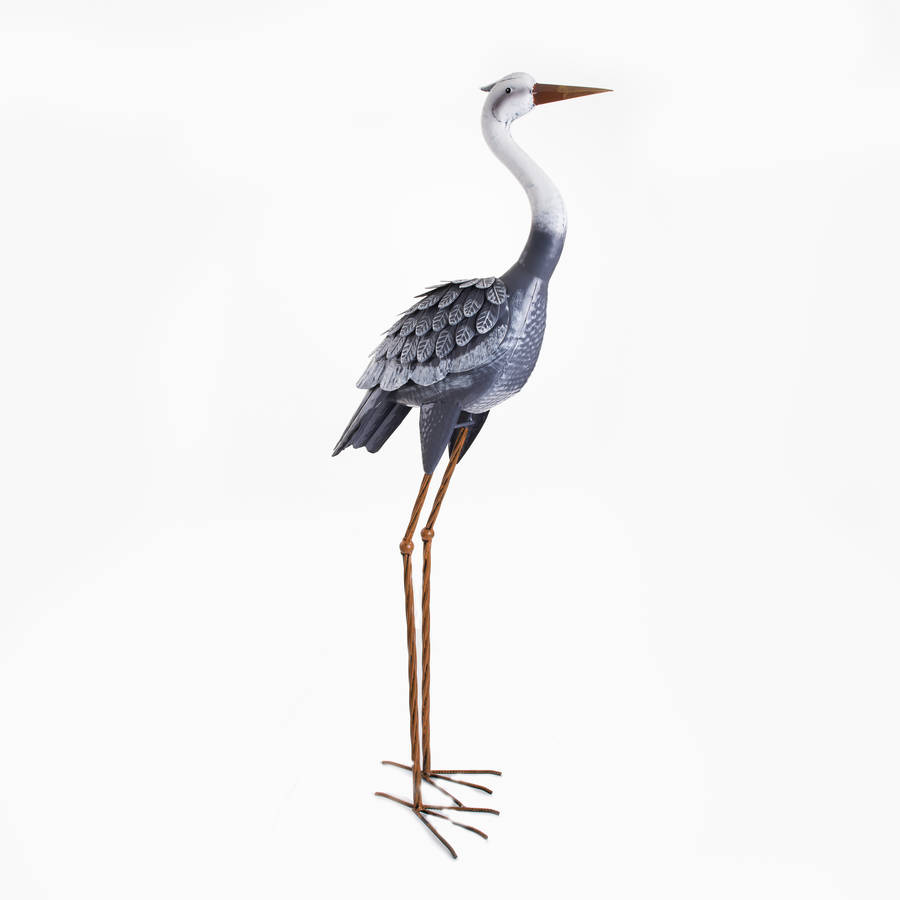 metal heron by the new eden | notonthehighstreet.com