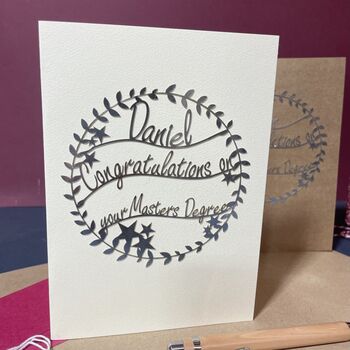 Personalised Masters Degree Card, 5 of 9