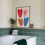 Love Hearts Print, Hearts Wall Art, thumbnail 3 of 9