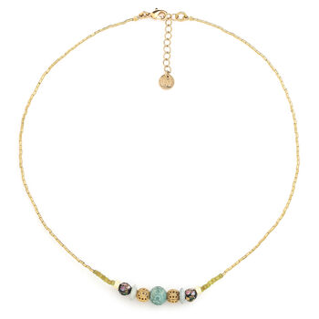 Short Green And Gold Necklace, 3 of 3