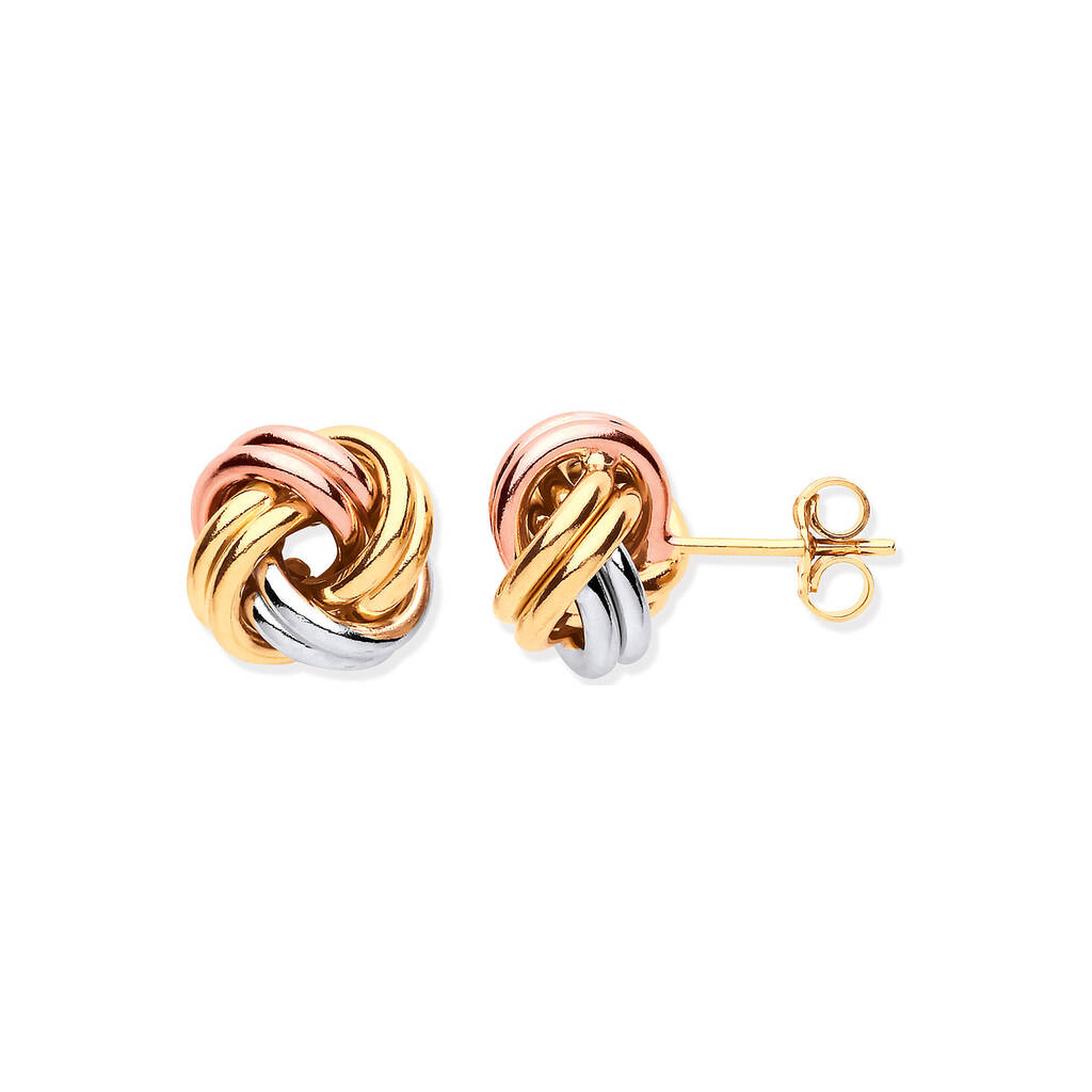 Celtic Charm 9ct Solid Gold Knot Stud Earrings