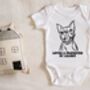 Boston Terrier Portrait Baby Grow, thumbnail 3 of 3