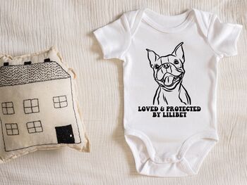 Boston Terrier Portrait Baby Grow, 3 of 3