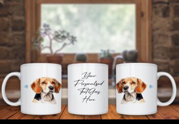 Personalised Beagle Dog Hearts Pet Gift Mug, 2 of 2