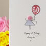 Personalised Handmade Button Balloon Birthday Card, thumbnail 1 of 7