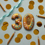 Hand Iced 30th Birthday Letterbox Biscuits, thumbnail 2 of 3