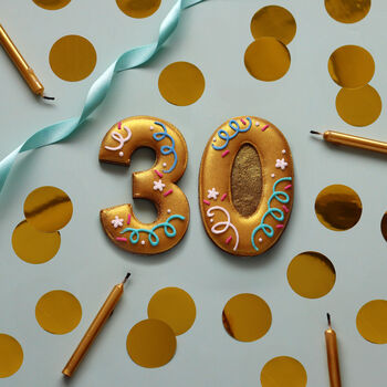 Hand Iced 30th Birthday Letterbox Biscuits, 2 of 3