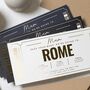 Personalised Rome Gold Foil Boarding Pass Gift Voucher, thumbnail 2 of 9
