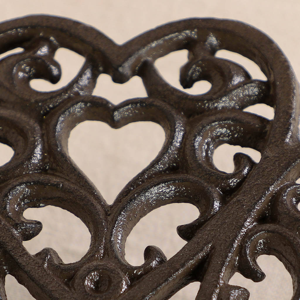 Cast Iron 6th Anniversary Heart Trivet By Dibor