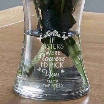 Personalised I'd Pick You Glass Vase, 2 of 3