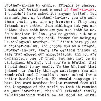 Brother In Law Quotes Gift Print, 3 of 7