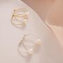 Isabella Pearl Hoop Earrings, thumbnail 2 of 10