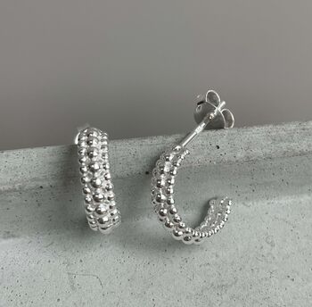 Sterling Silver Bobble Hoops, 5 of 6