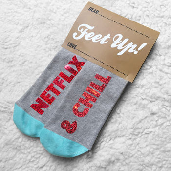 Personalised Netflix And Chill Socks, 4 of 5