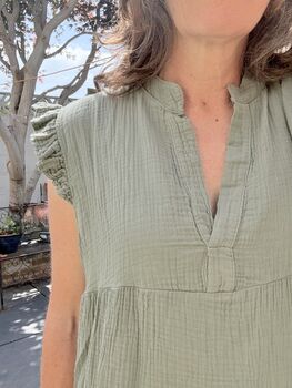 Short Cotton Cheesecloth Dress, 4 of 5