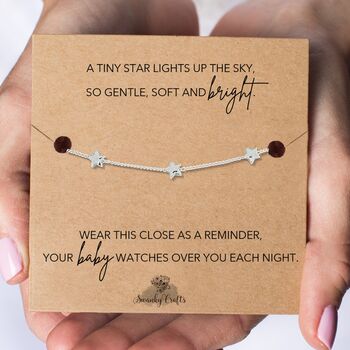 Miscarriage Gift With A Gold Plated Or Silver Plated Star Bracelet And Card, 8 of 12
