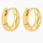 Cute Woman's Gold Glittering Cosmic Star Hoop Earrings Set Of Two, thumbnail 3 of 6