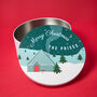Personalised Christmas Snow Scene Cake Tin, thumbnail 3 of 7