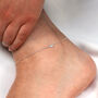 Fine Sterling Silver Anklet With Small Angel Wing, thumbnail 2 of 3