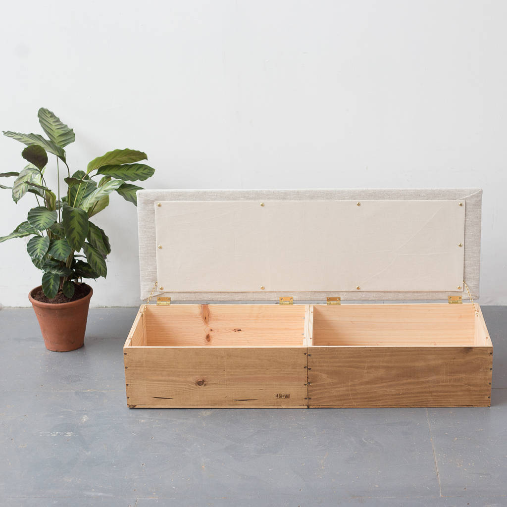 Wine Crate Ottoman Bedroom Storage By Made Anew