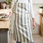 Greenfield Striped Cotton Apron, thumbnail 1 of 4