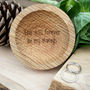 Personalised Carved Oak Engraved Jewellery Dish, thumbnail 3 of 5