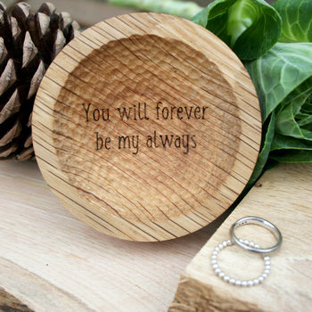 Personalised Carved Oak Engraved Jewellery Dish, 3 of 5