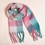 Personalised Ombre Check Winter Scarf, thumbnail 1 of 4