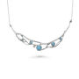 Organic Blue And White Fire Opal Statement Necklace, thumbnail 3 of 6