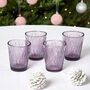 Set Of Four Embossed Heather Tumblers, thumbnail 1 of 8