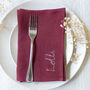 Embroidered Personalised Linen Napkin, thumbnail 2 of 6