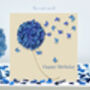 Butterflies And Blue Hydrangea Flower Butterfly Card, thumbnail 4 of 10
