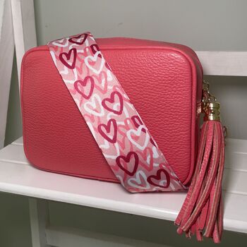 Graffiti Hearts Bag Strap | Extra Long Crossbody Replacement Bag Strap, 7 of 12