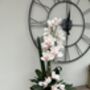 Large Pink Cymbidium Orchid In Gold Bowl, thumbnail 8 of 8