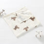 Set Of Two Teddy Bear Organic Cotton Muslin Squares, thumbnail 1 of 1