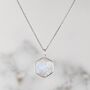 The Hexagon Moonstone Silver Gemstone Necklace, thumbnail 3 of 6