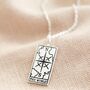 Tarot Card Pendant Necklace In Silver Plating, thumbnail 5 of 12