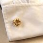 Knot Cufflinks Gift Vintage Men Groom Accessory, thumbnail 5 of 5