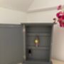 Grey Wooden Key Box Cabinet Wall Mounted Freestanding, thumbnail 7 of 11