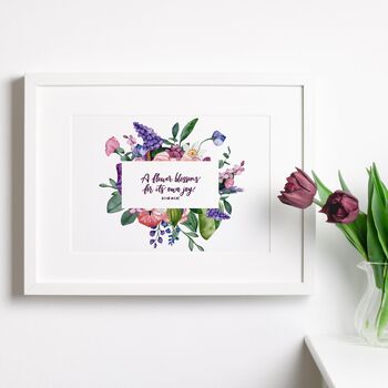 A Flower Blossoms For Its Own Joy Print, 3 of 5