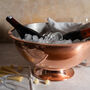 Solid Copper Champagne Bowl – Hammered Surface, Silver Colored, thumbnail 10 of 12