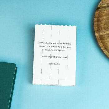 Personalised Mother's Day Gift Photo Block: Best Mum Ever Keepsake For Mum Made From Lego® Bricks, 2 of 4