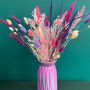 The Spring Punch Pink And Purple Dried Flower Bouquet, thumbnail 6 of 6