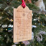 Baby's First Christmas Letter Wooden Tag Decoration, thumbnail 2 of 6