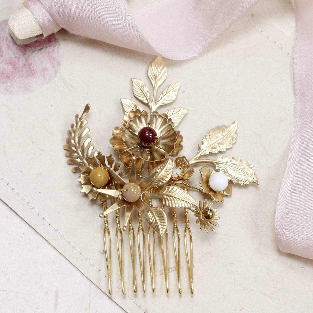 Ardyce Wild Flower Mini Bridal Hair Comb By Magpie Living ...