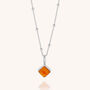 Carnelian July Birthstone Necklace Sterling Silver, thumbnail 4 of 7