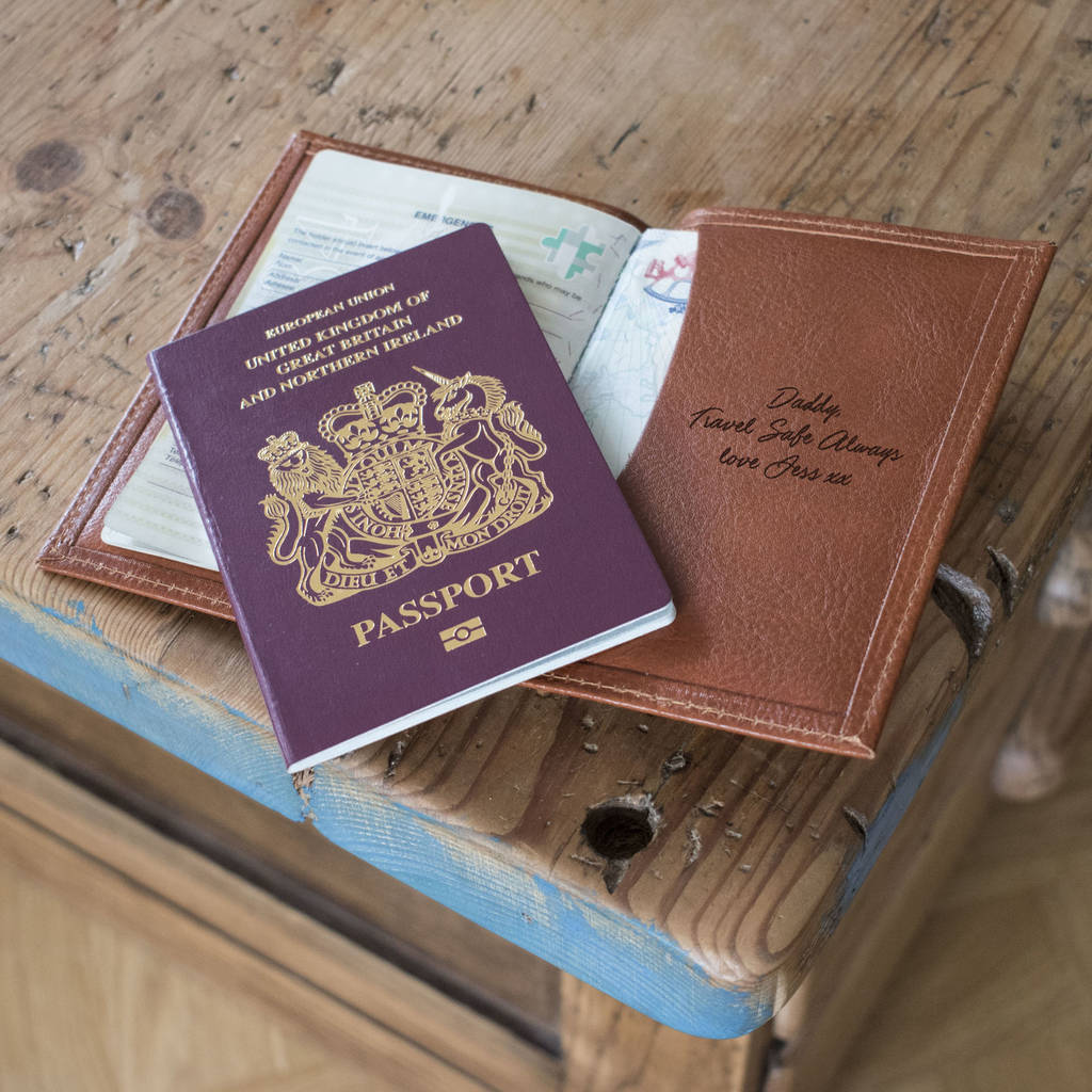 Personalised Tan Leather Passport Cover By Oh So Cherished ...