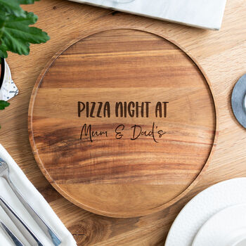 Personalised Pizza Board Acacia Wood, 2 of 5