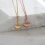 Tiny Bird Charm Necklace Gold Or Rose Gold Vermeil, thumbnail 1 of 7